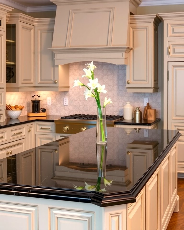 30 Sleek Black Granite Countertop Kitchen Designs for Luxury