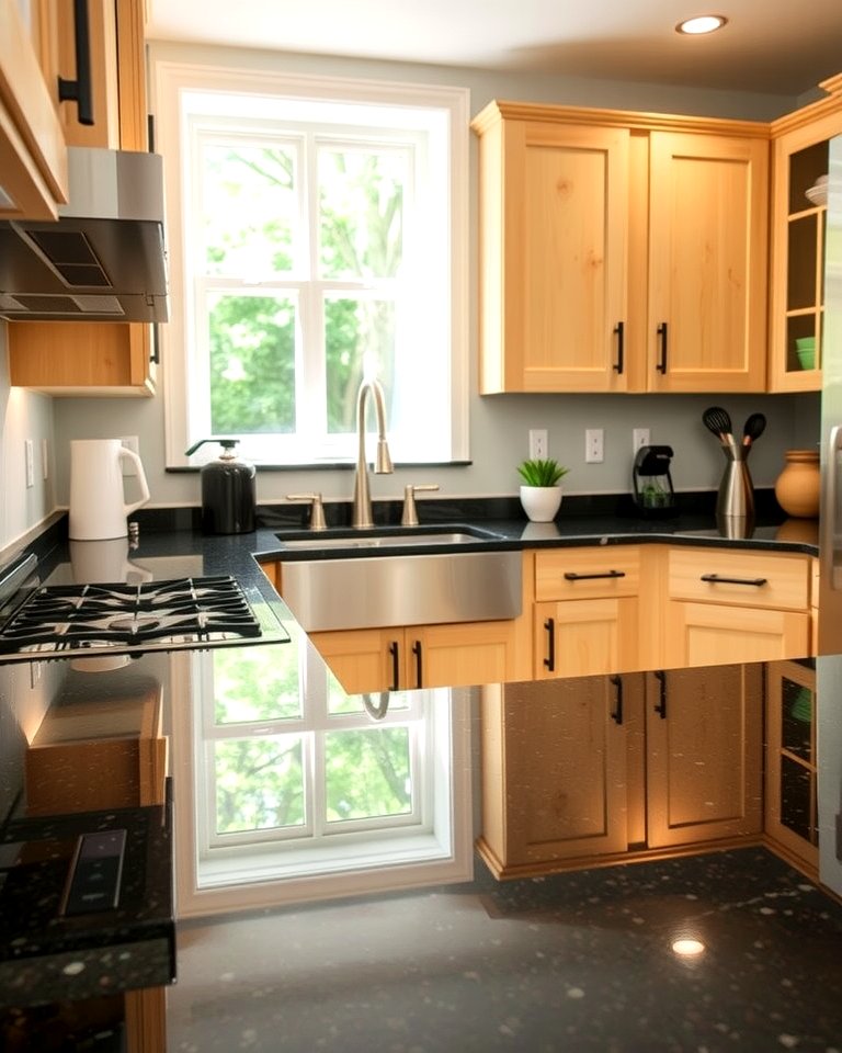 30 Sleek Black Granite Countertop Kitchen Designs for Luxury