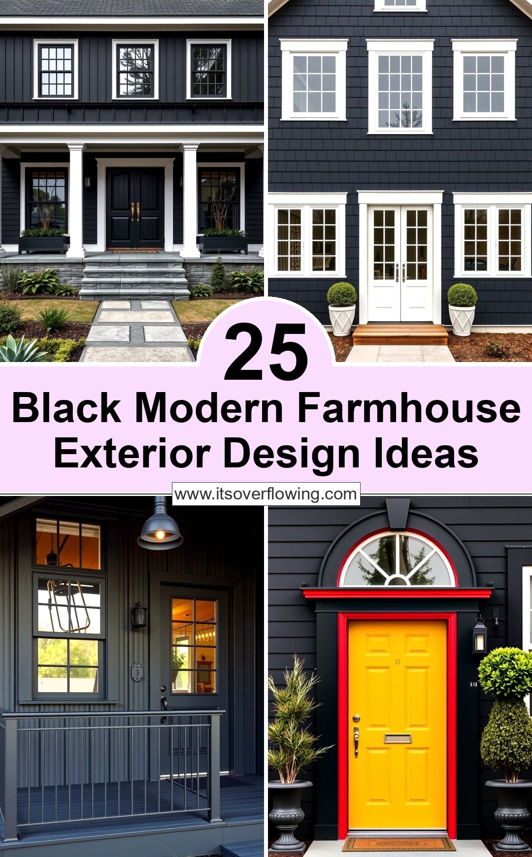 25 Black Modern Farmhouse Exterior Design Ideas