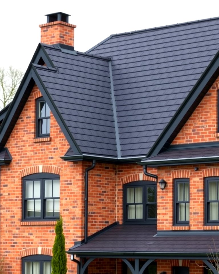 25 Red Brick House with Black Trim Design Ideas