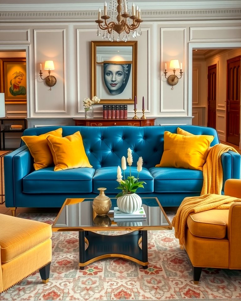 25 Yellow and Blue Living Room Ideas for a Fresh Look