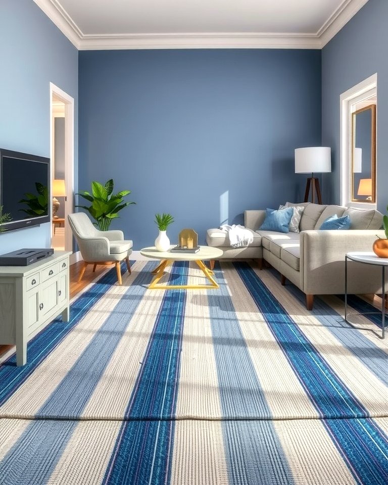 30 Soothing Blue & Grey Living Room Designs for Relaxing Spaces