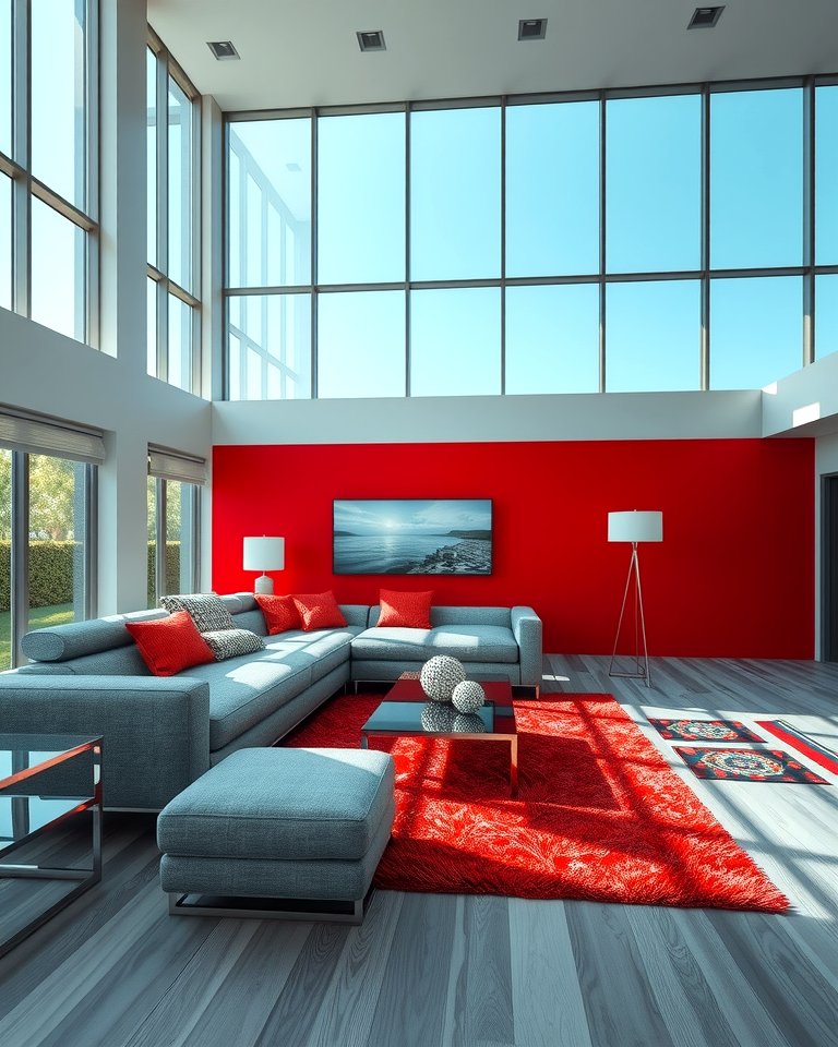 25 Red and Grey Living Room Ideas for a Modern Touch
