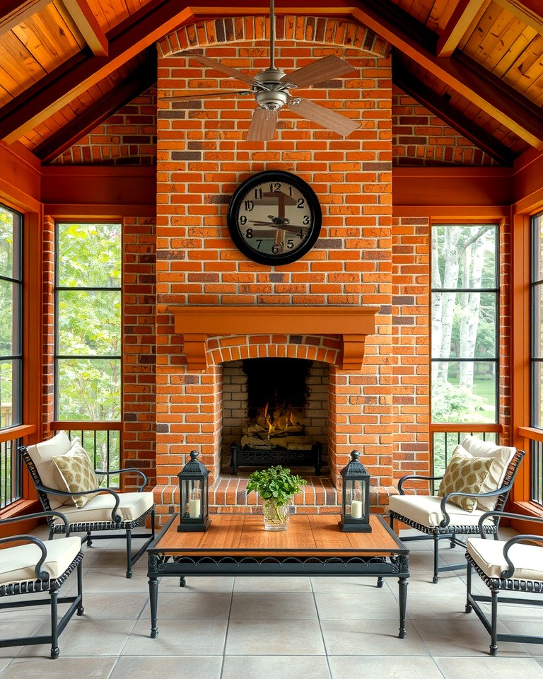 25 Screened-in Porch With Fireplace Ideas for Cozy Evenings