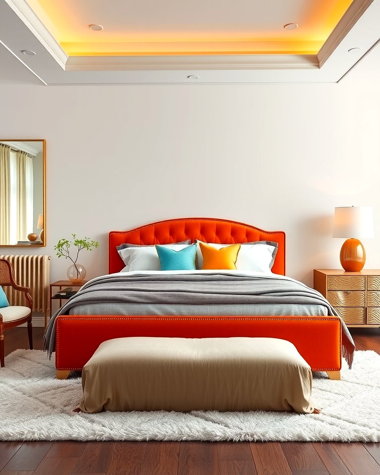 30 Warm Burnt Orange Bedroom Designs for Cozy Autumn Vibes