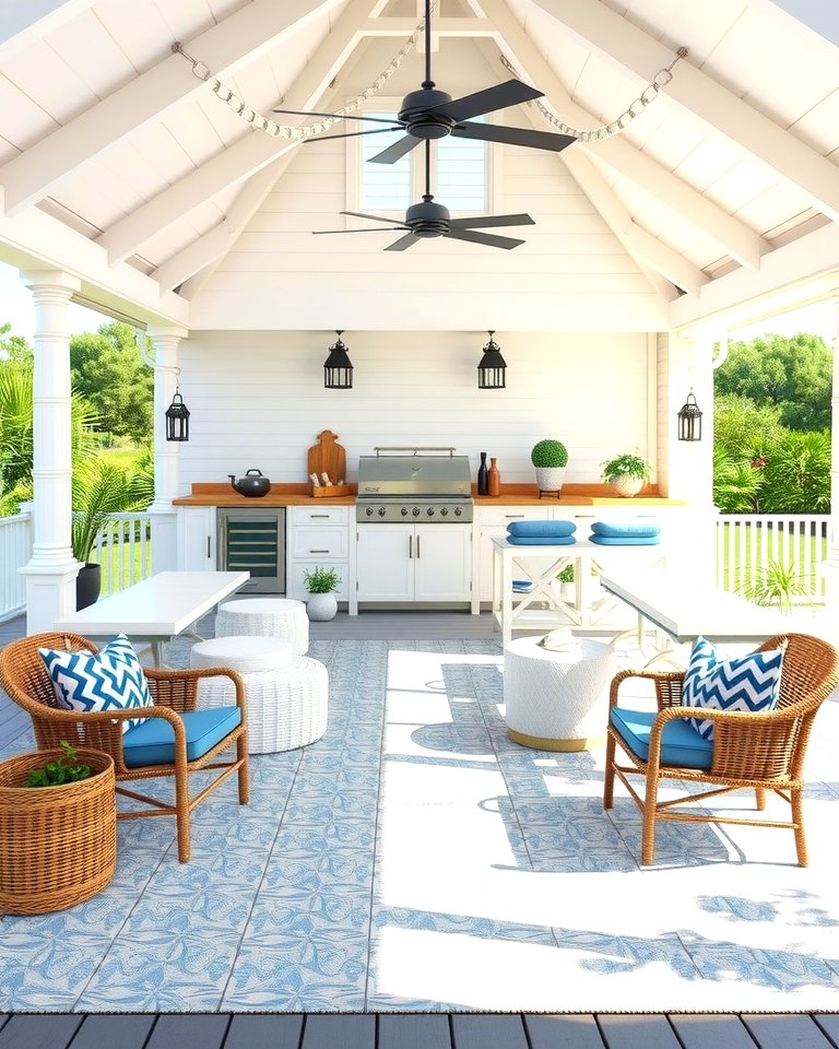 View of 30 Outdoor Kitchen with Gazebo Ideas for All-Weather Cooking