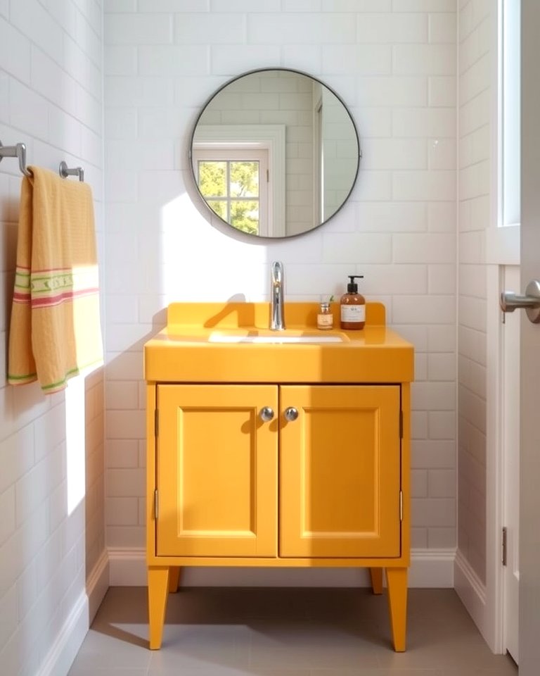 Coloured Vanity 30 Bold Colorful Bathroom Designs to Energize Your Morning Routine