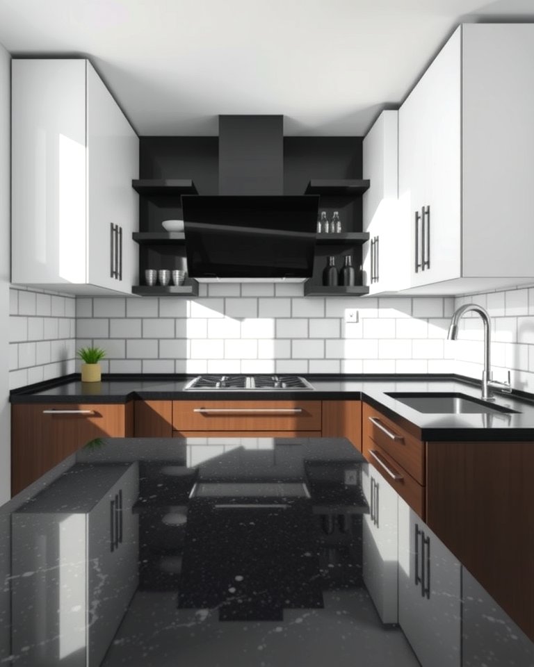 30 Sleek Black Granite Countertop Kitchen Designs for Luxury