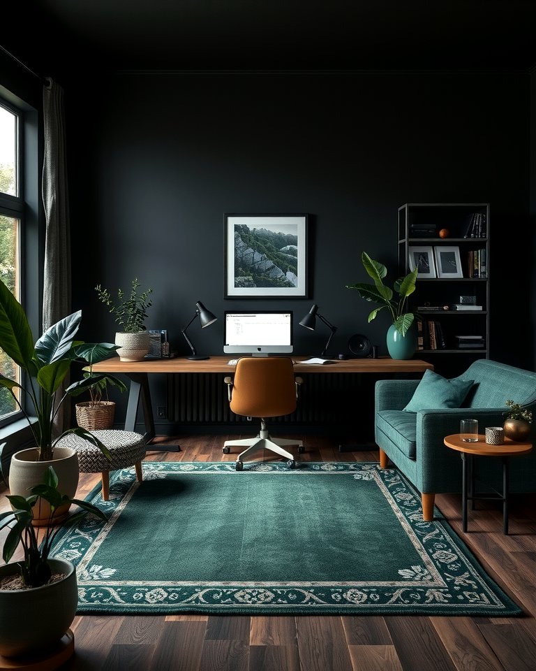 30 Moody Dark Home Office Designs for a Productive Workspace