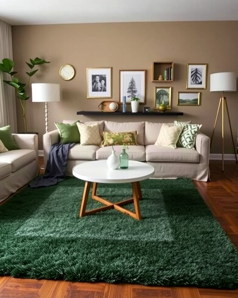 30 Rich Dark Green Living Room Designs for Cozy Elegance