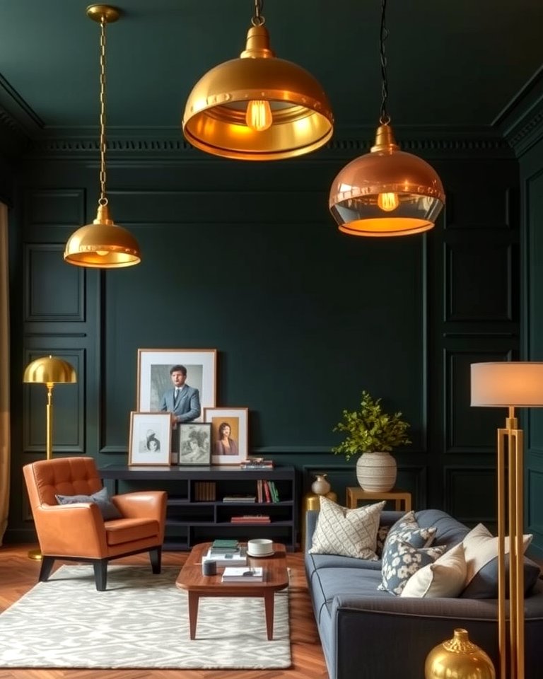 30 Rich Dark Green Living Room Designs for Cozy Elegance