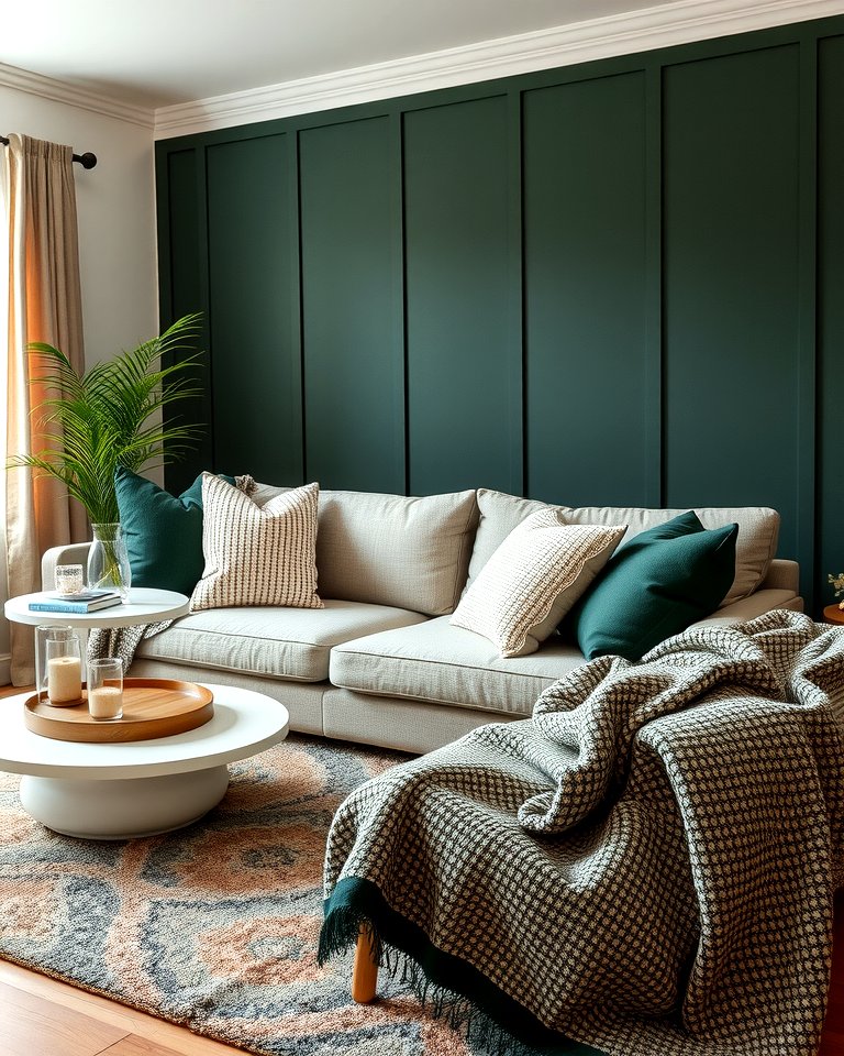 30 Rich Dark Green Living Room Designs for Cozy Elegance
