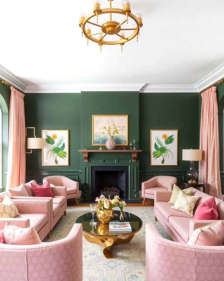 30 Rich Dark Green Living Room Designs for Cozy Elegance