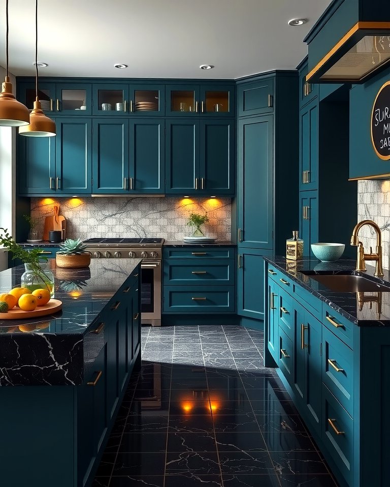 30 Green Kitchen & Black Countertops Pairing Ideas
