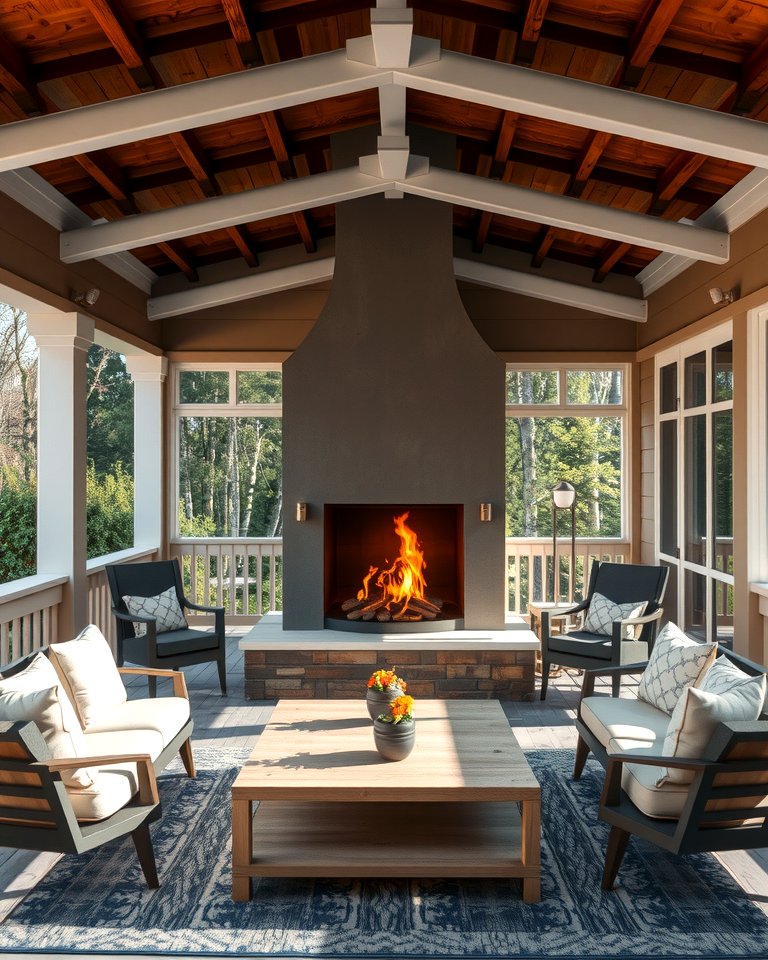 25 Porch Fireplace Ideas for Cozy Outdoor Evenings