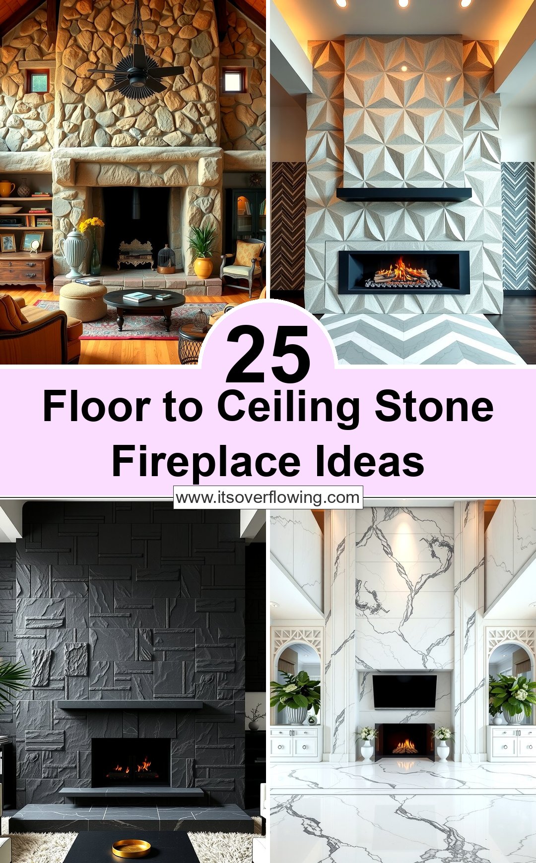 Stone Ceiling 25 Floor to Ceiling Stone Fireplace Ideas for Drama