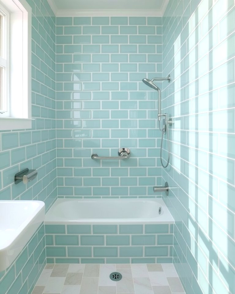 30 Green Bathroom Tile Design Ideas for a Refreshing Oasis