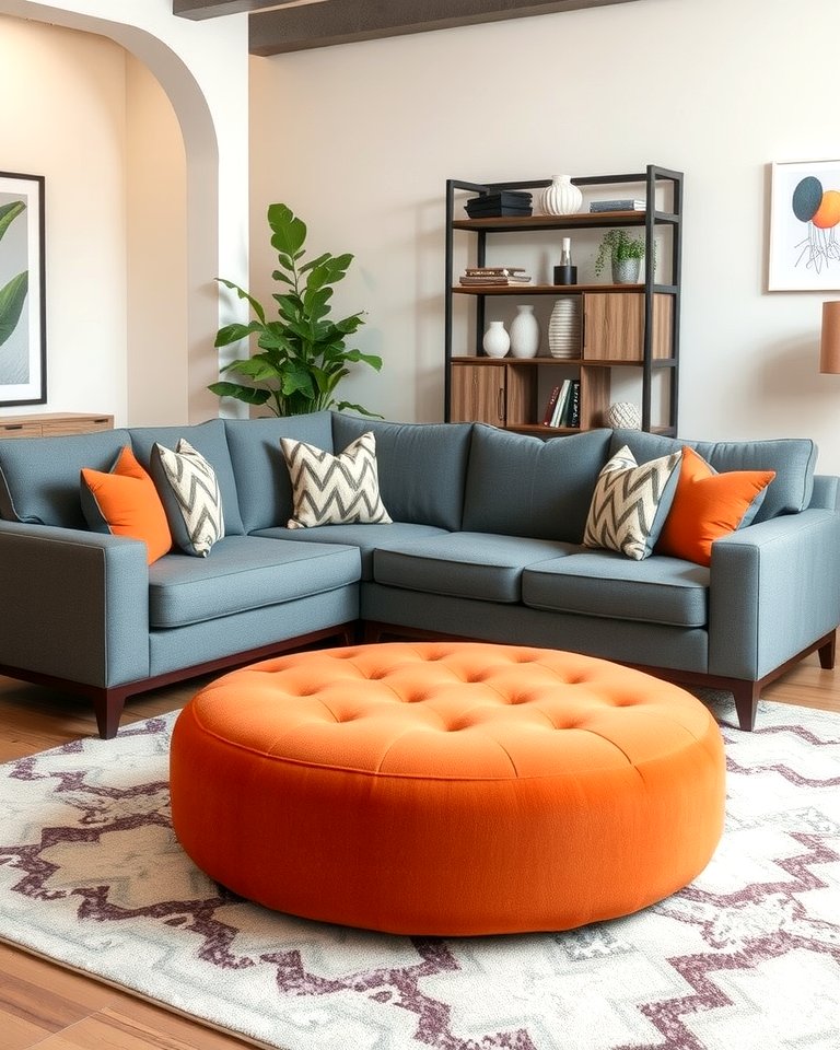 25 Orange and Grey Living Room Ideas for a Modern Look