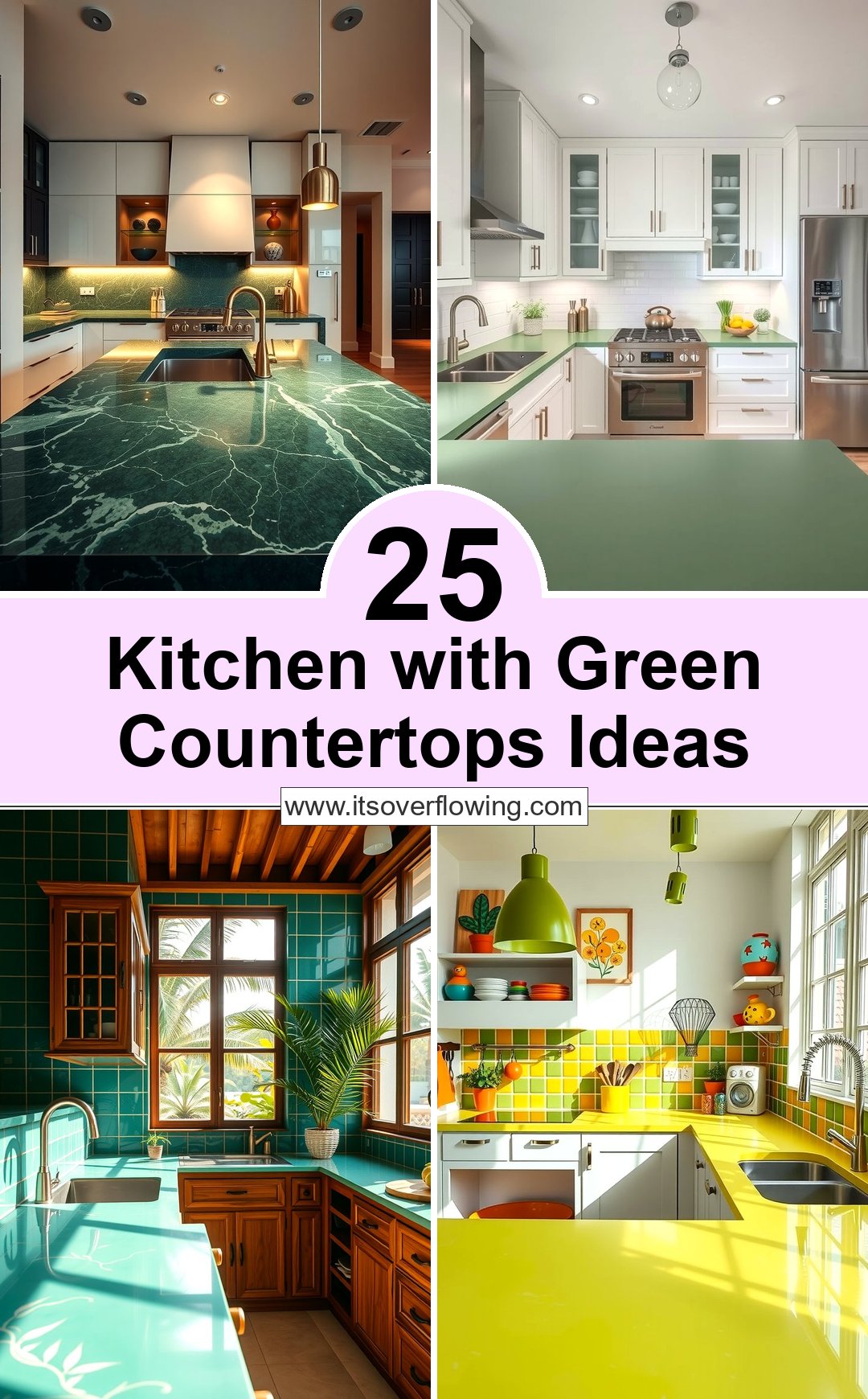 Image showcasing 25 Kitchen With Green Countertops Ideas for Freshness