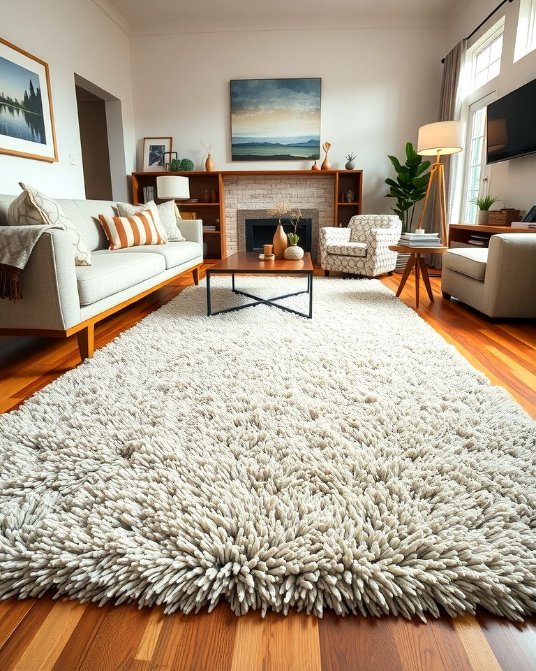 Short Shag Rug 30 Living Room Rug Ideas to Define Your Space Stylishly
