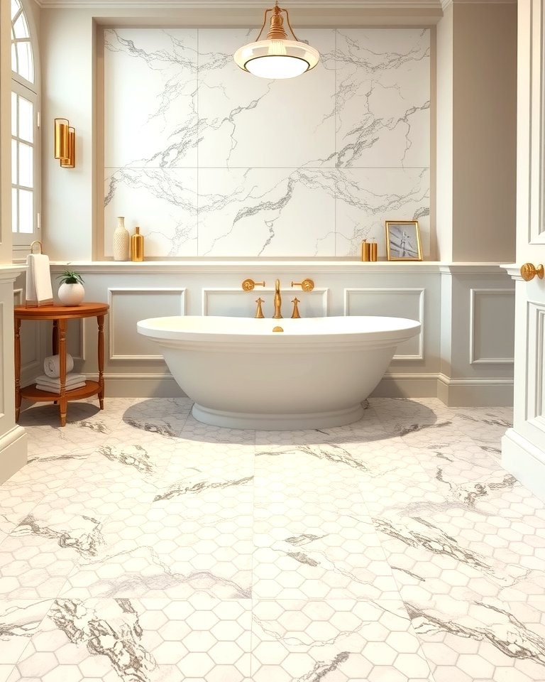 25 Penny Tile Bathroom Floor Ideas for a Unique Look