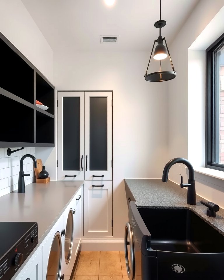 30 Stylish Black Laundry Room Ideas for a Modern Utility Space