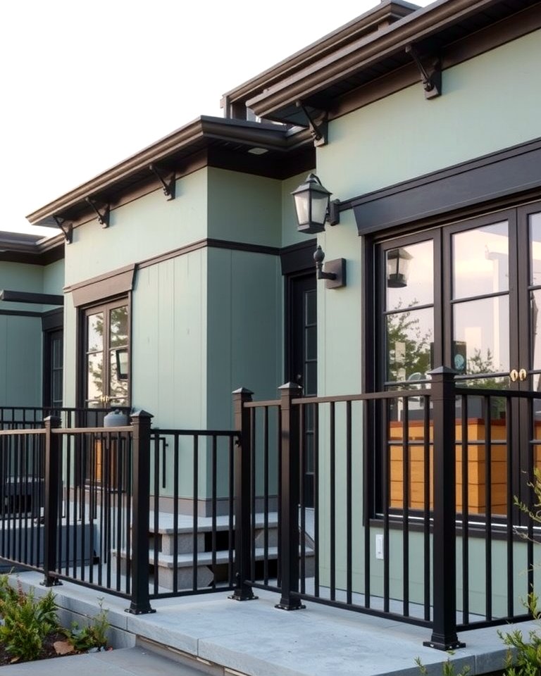 Sage Green And Black House Interior