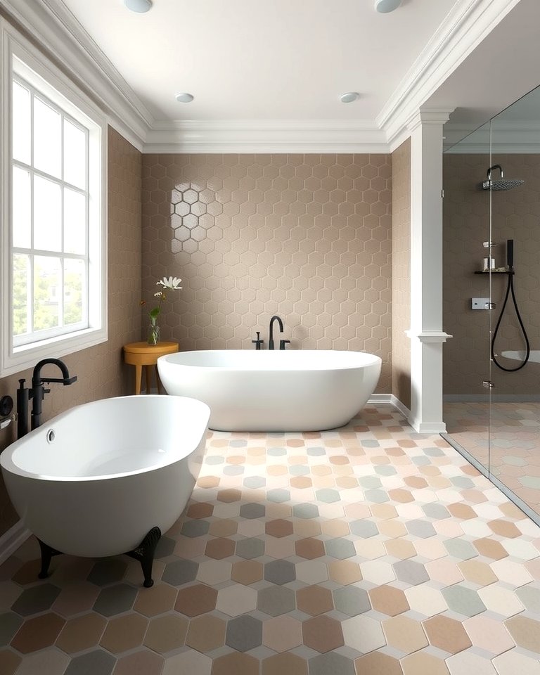 25 Penny Tile Bathroom Floor Ideas for a Unique Look