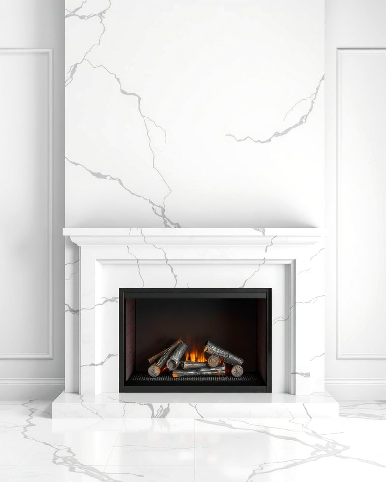 25 Quartz Fireplace Surround Ideas for a Sleek Look