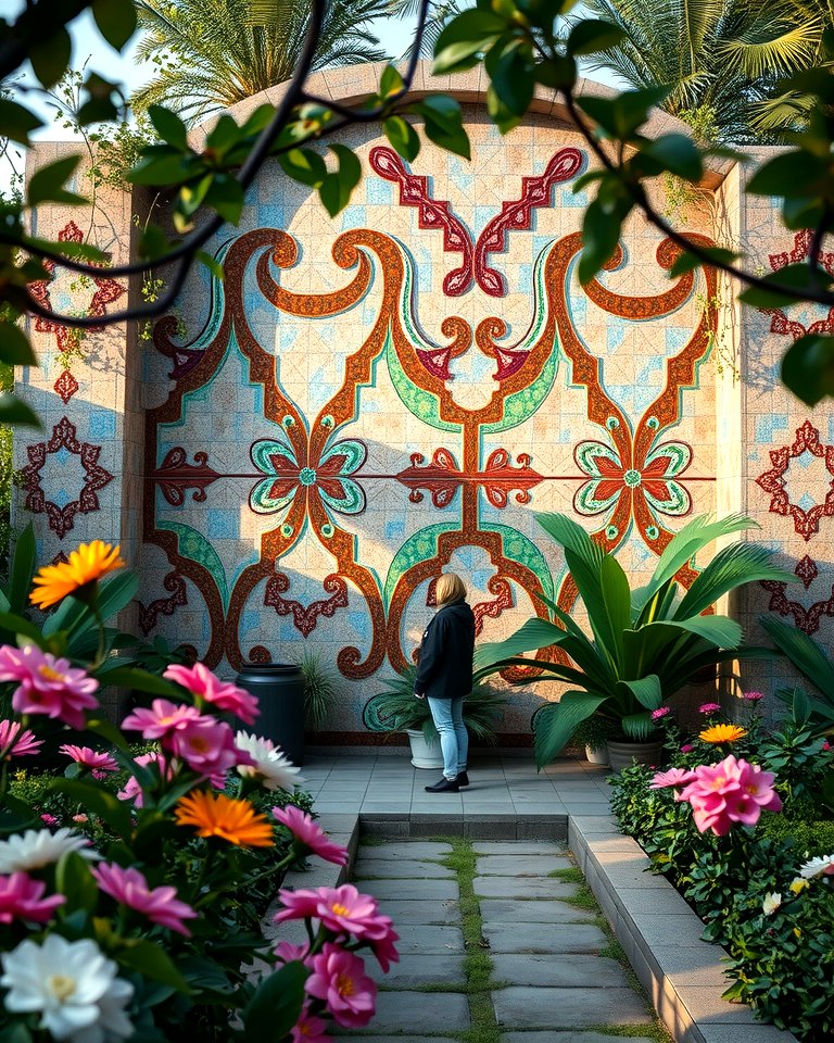 View of 25 Mosaic Garden Ideas to Add Artistic Flair