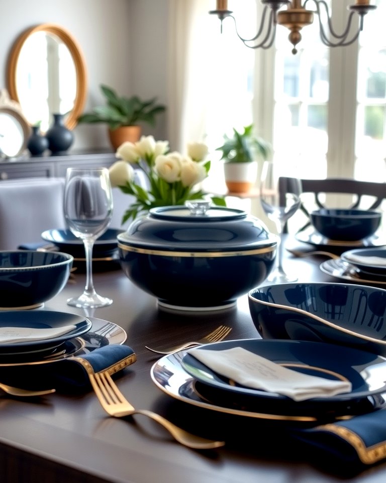 Navy Dining Table 25 Navy Blue Dining Room Ideas for Elegant Gatherings