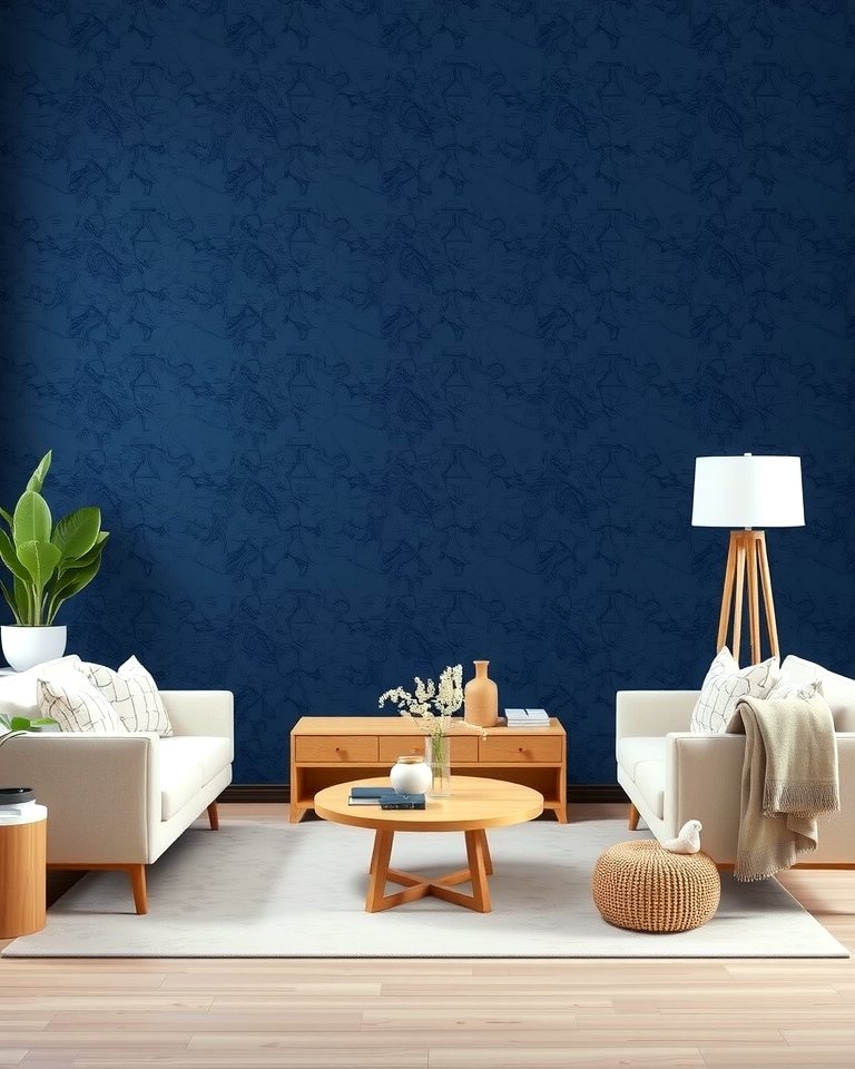 navy blue textured wallpaper