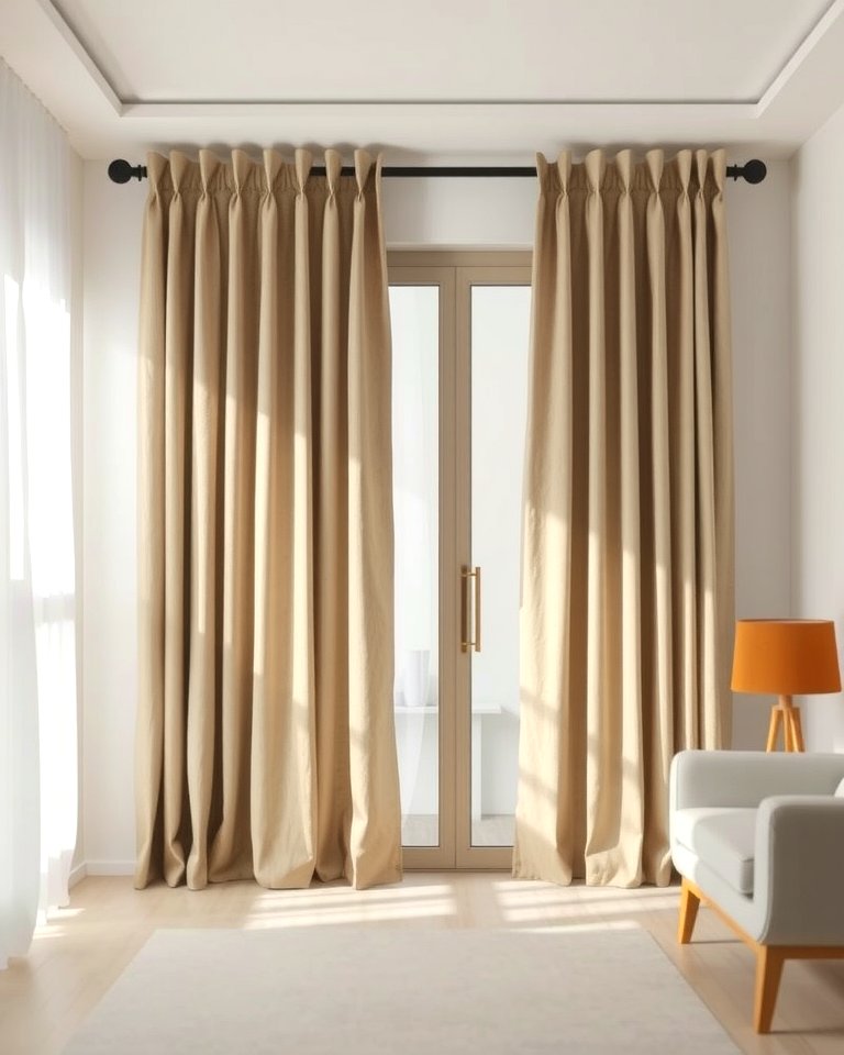 25 Sliding Door Curtain Ideas for Privacy and Style