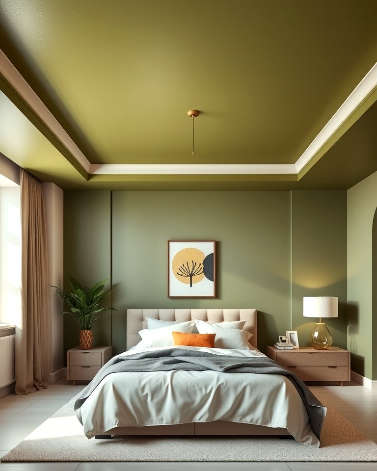 Transform Your Sleep Space: Stunning Green Ceiling Bedroom Ideas for a Serene Retreat