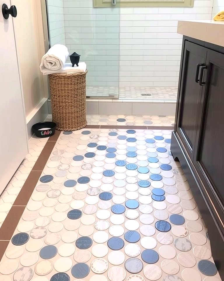 25 Penny Tile Bathroom Floor Ideas for a Unique Look
