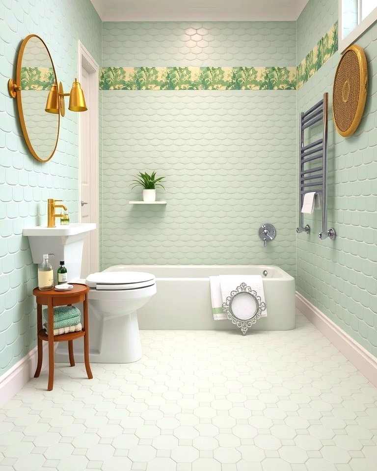 30 Green Bathroom Tile Design Ideas for a Refreshing Oasis