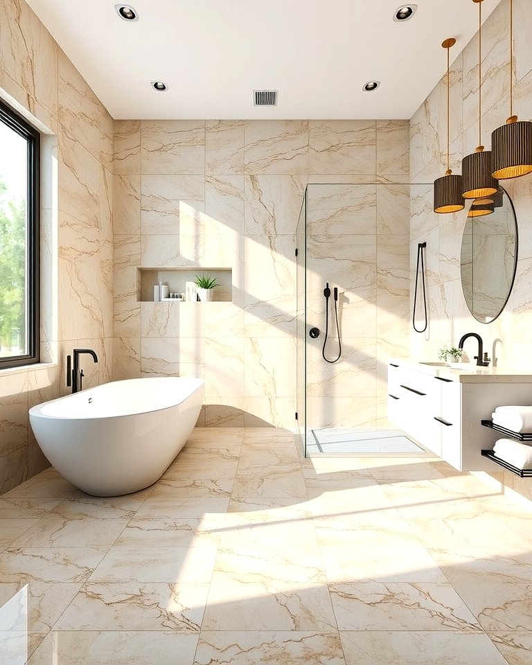 25 Travertine Tile Bathroom Ideas for Natural Beauty