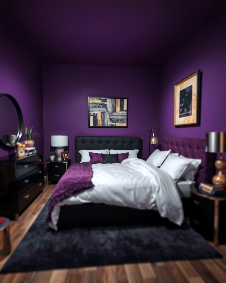 30 Dark Purple Bedroom Ideas for Dramatic Luxury Spaces
