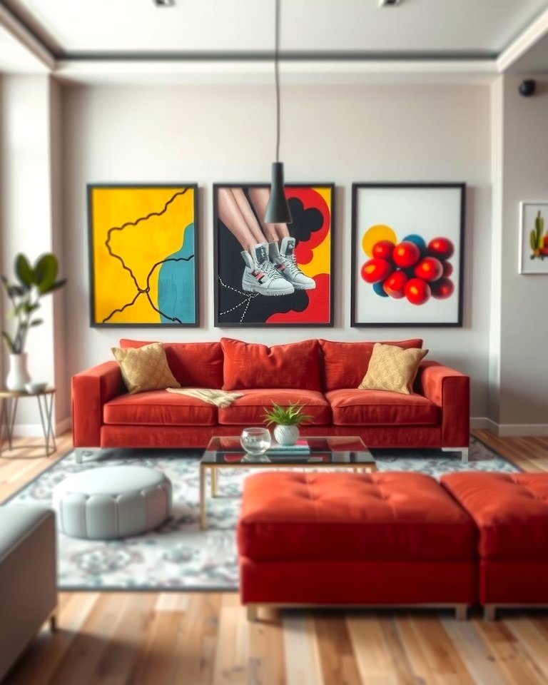 25 Red Couch Living Room Ideas to Make a Statement
