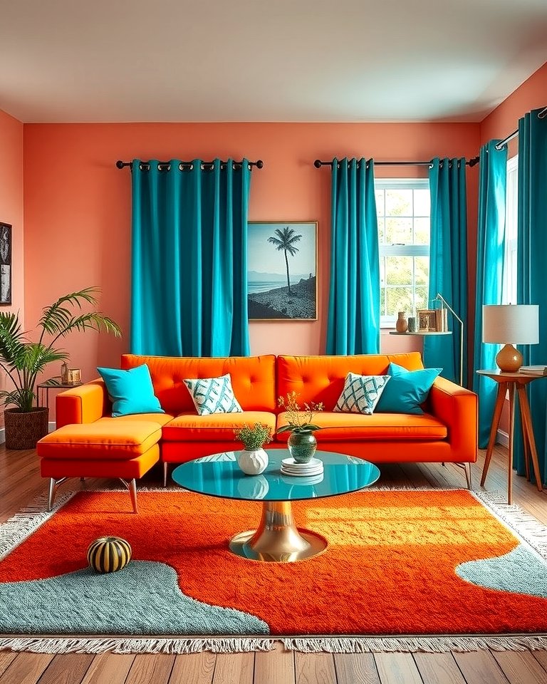 25 Orange Couch Living Room Ideas for a Vibrant Space