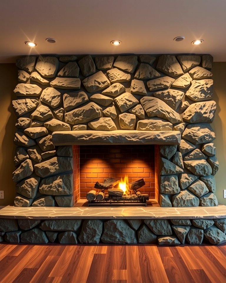 25 River Rock Fireplace Ideas for a Natural Look