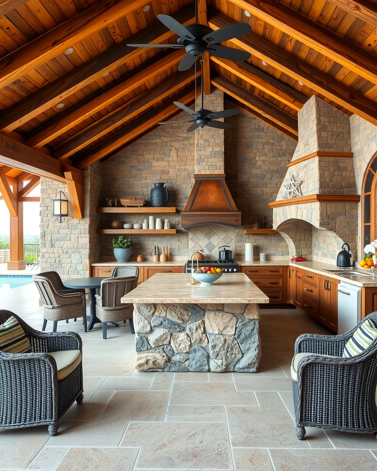 Picture Idea: 30 Pool House With Outdoor Kitchen Designs For Entertaining