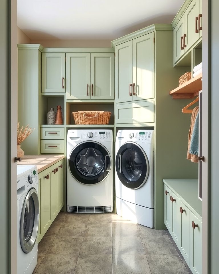 25 Sage Green Laundry Room Ideas for a Fresh Look