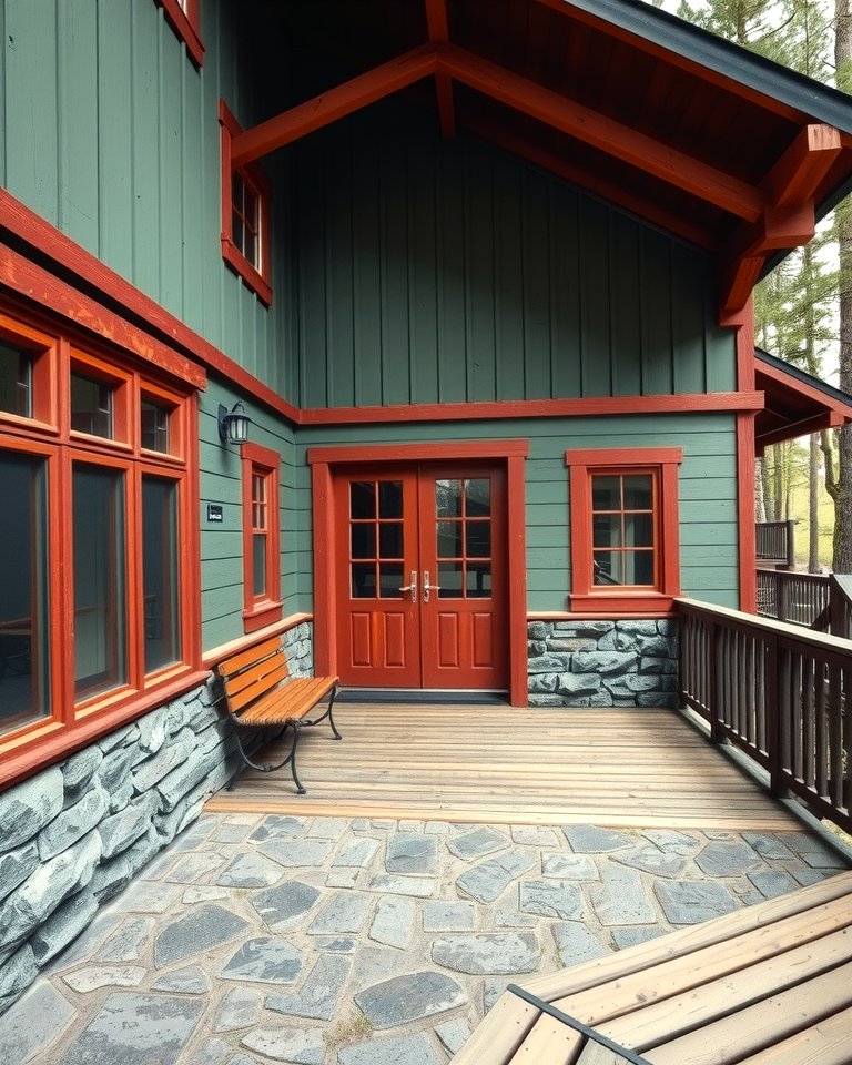 25 Sage Green House With Brown Trim Ideas for Curb Appeal