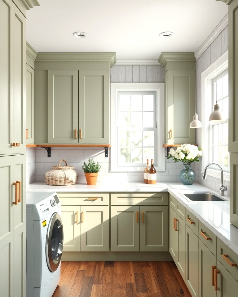 25 Sage Green Laundry Room Ideas for a Fresh Look
