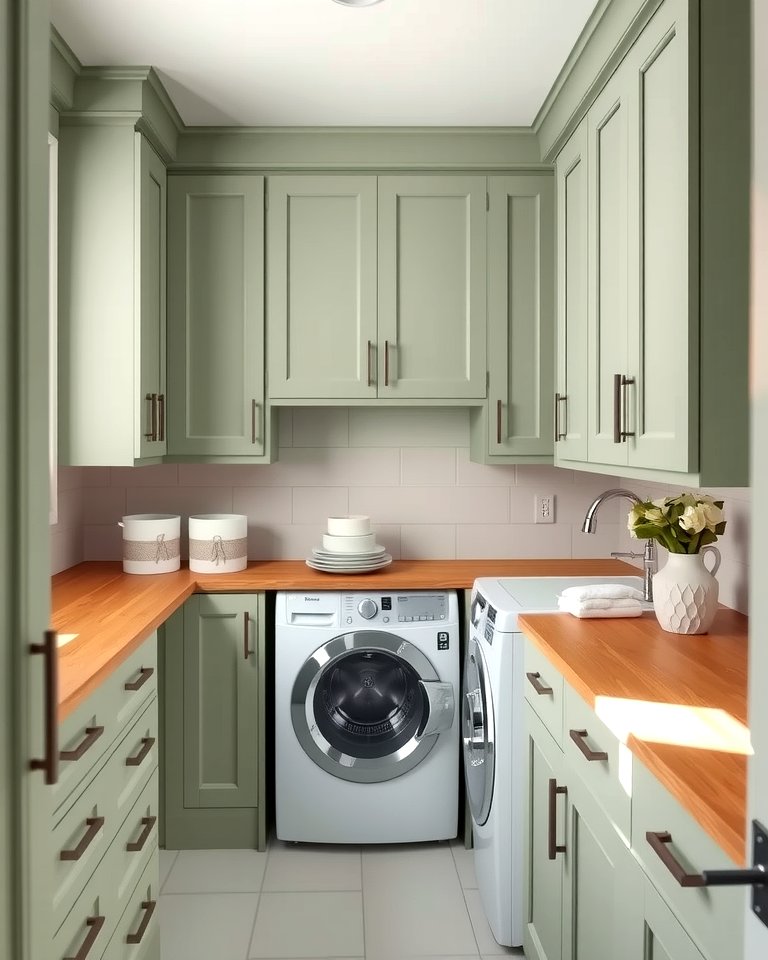 25 Sage Green Laundry Room Ideas for a Fresh Look