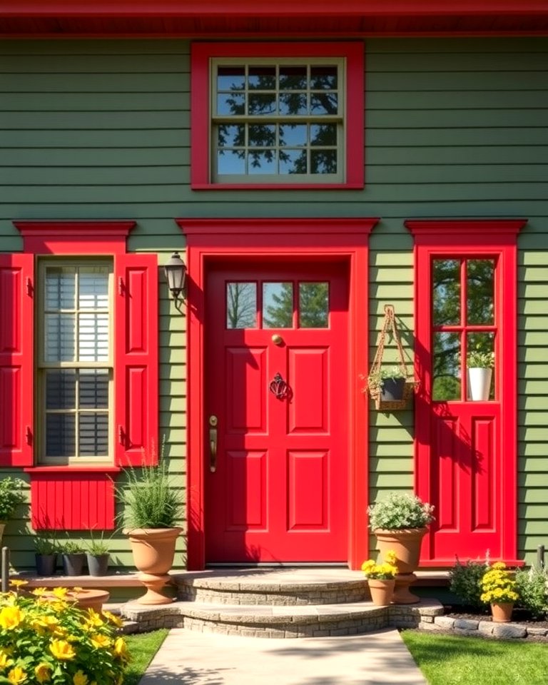30 Sage Green Exterior House Color Scheme Design Ideas