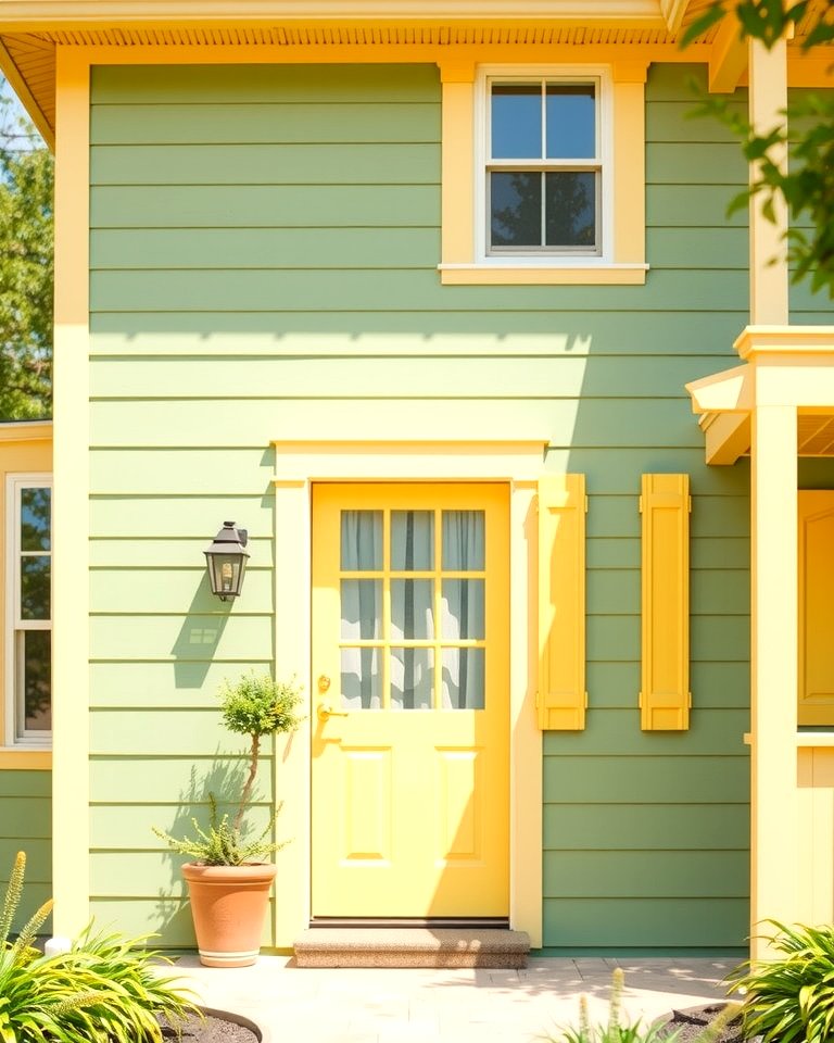 30 Sage Green Exterior House Color Scheme Design Ideas