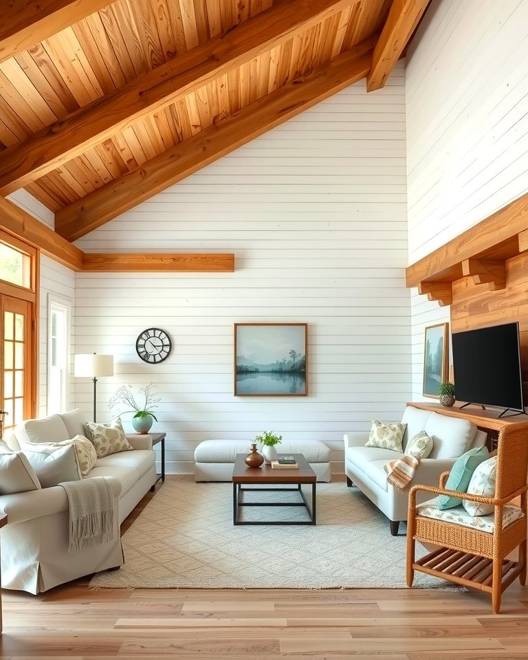Picture of 25 Shiplap Living Room Ideas for a Rustic Charm