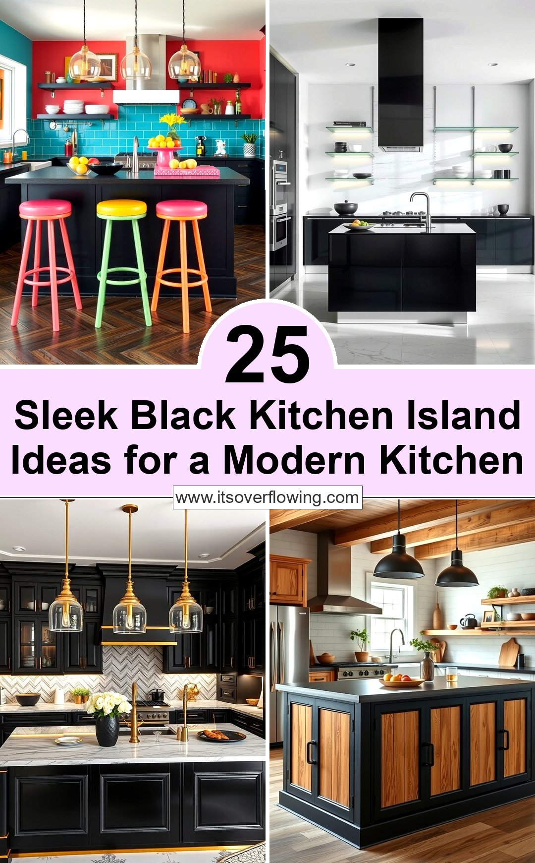 25 Sleek Black Kitchen Island Ideas for a Modern Kitchen